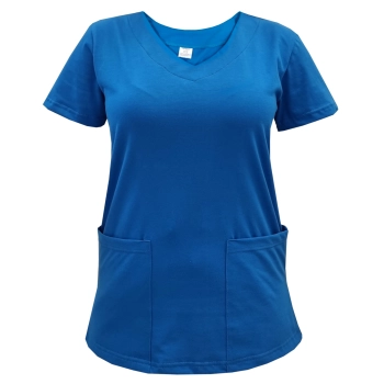 Bluza medyczna chabrowa elastyczna bawełna roz. 4XL