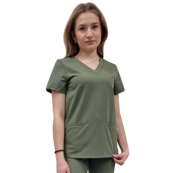 Bluza medyczna oliwka basic premium roz. L – bluza medyczna – bluza lekarska robocza