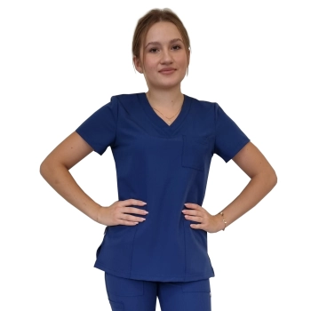 Bluza medyczna granatowa casual premium roz. XXL – bluza medyczna – bluza lekarska robocza
