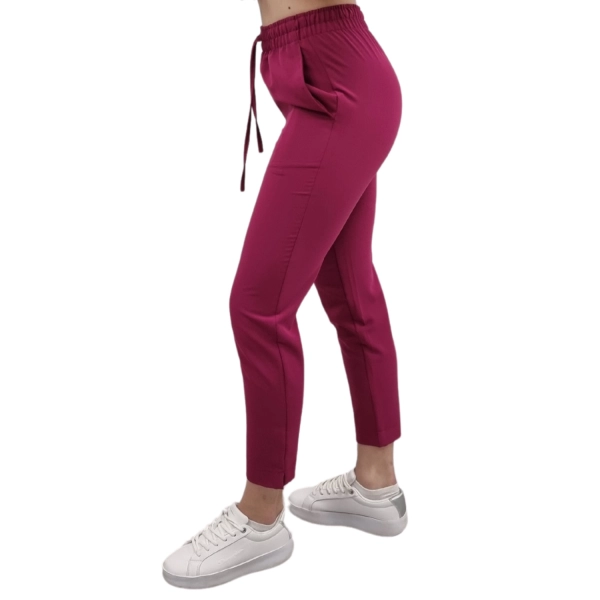 Spodnie medyczne wiśnia basic premium roz. XS