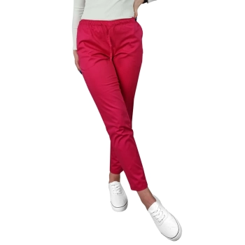 Cygaretki medyczne damskie COMFORT FLEX elastyczne amarant roz. 4XL – scrubsy medyczne