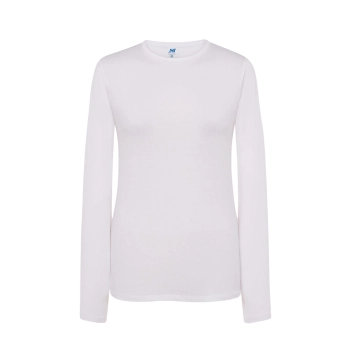 T-shirt damski biały długi rękaw roz.L – koszulka t-shirt robocza – odzież firmowa