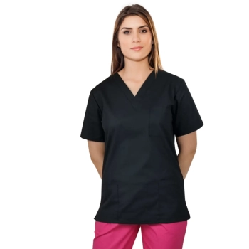 Bluza chirurgiczna czarna roz. 4XL – bluza chirurgiczna – odzież medyczna