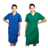 Sukienka medyczna bawełniana + twój tekst lub nadruk na piersi, 5 kolorów do wyboru