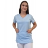 Bluza medyczna niebieska elastyczna bawełna roz. XXL
