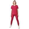 Bluza medyczna elastyczna amarantowa Regular Fit roz. XXL