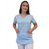 Bluza medyczna niebieska elastyczna bawełna roz. L