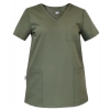 Bluza medyczna oliwkowa casual premium roz. 3XL – bluza medyczna – bluza lekarska robocza - inne ujęcie