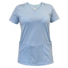 Bluza medyczna niebieska elastyczna bawełna roz. 4XL