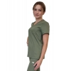 Bluza medyczna oliwkowa casual premium roz. 3XL – bluza medyczna – bluza lekarska robocza - dodatkowe zdjęcie