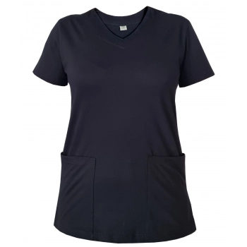 Bluza medyczna czarna elastyczna bawełna roz. 4XL