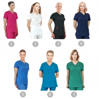 Bluza medyczna elastyczna czarna Comfort Fit roz. M