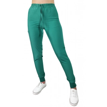 Spodnie medyczne elastyczne zielone Comfort Fit roz. 3XL