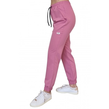 Joggery medyczne brudny róż casual premium roz. 3XL