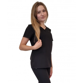 Bluza medyczna czarna basic premium roz. S