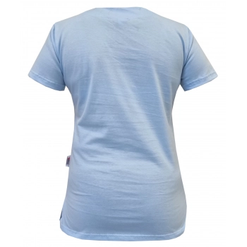 Bluza medyczna niebieska elastyczna bawełna roz. L