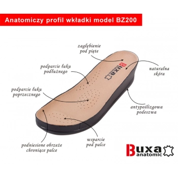 Skórzane klapki zdrowotne anatomic czerwone roz. 36