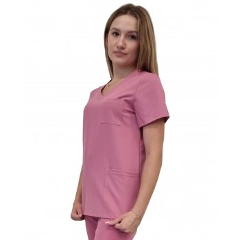 Bluza medyczna brudny róż basic premium roz. XL