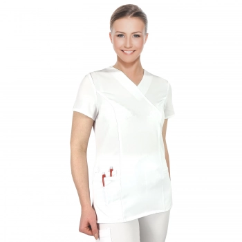 Bluza medyczna elastyczna biała Comfort Fit roz. XXL