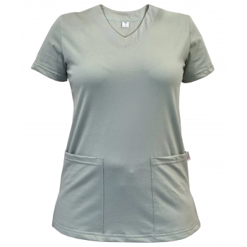 Bluza medyczna szałwia elastyczna bawełna roz. XS