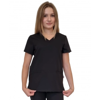 Bluza medyczna czarna basic premium roz. S