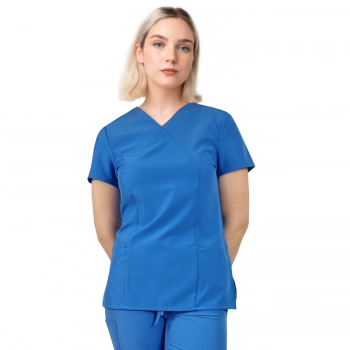 Bluza medyczna elastyczna niebieska Comfort Fit roz. 3XL