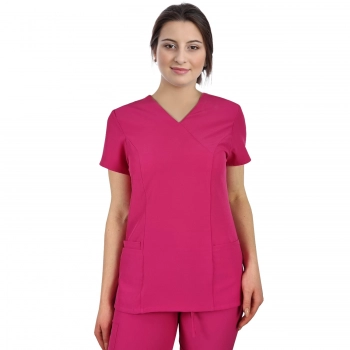 Bluza medyczna elastyczna różowa Comfort Fit roz. XXL