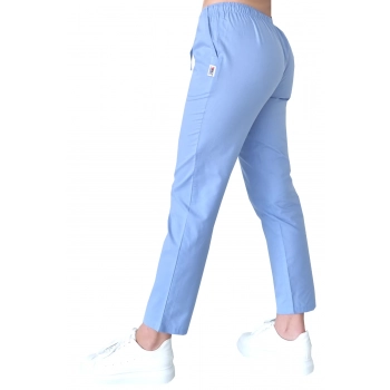 Spodnie medyczne bawełna 100%  niebieskie roz. XL