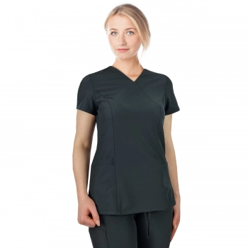 Bluza medyczna elastyczna czarna Comfort Fit roz. L