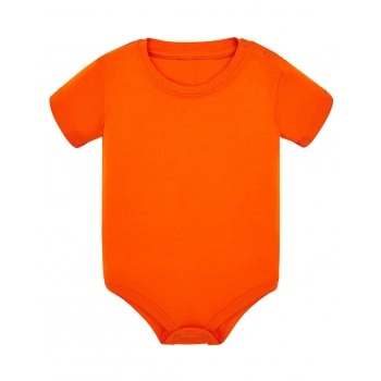 Body niemowlęce z krótkim rękawem pomarańczowe roz. 86