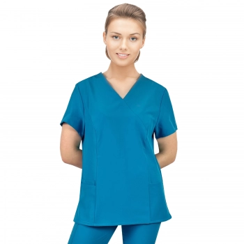 M&C? Bluza medyczna elastyczna turkusowa Comfort Fit roz. XL