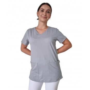 Bluza medyczna szara elastyczna bawełna roz. XL