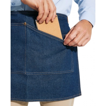Zapaska fartuszek kelnerski barmański jeans długość 40cm