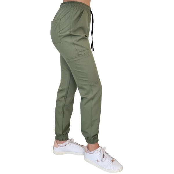 Joggery medyczne oliwkowe casual premium roz. 3XL – odzież robocza Modern Company
