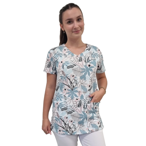 Bluza medyczna W7 elastyczna bawełna roz. XXL
