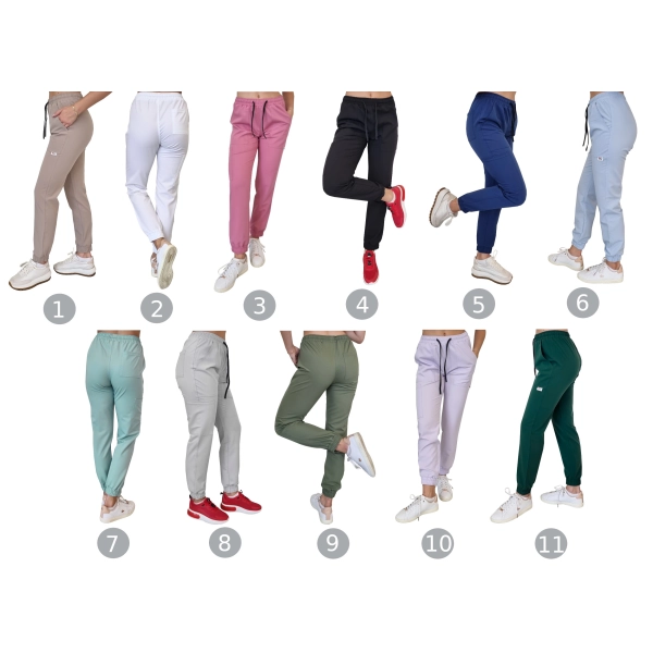 Joggery medyczne miętowe casual premium roz. 3XL