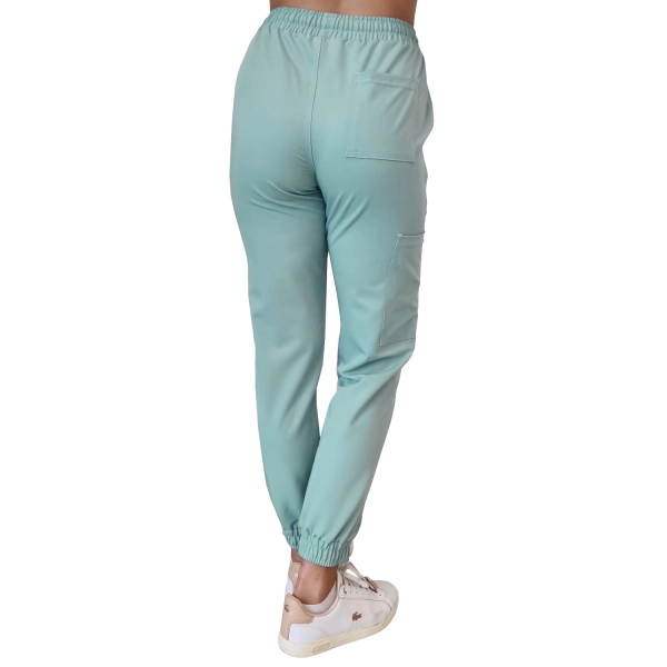 Joggery medyczne miętowe casual premium roz. 3XL