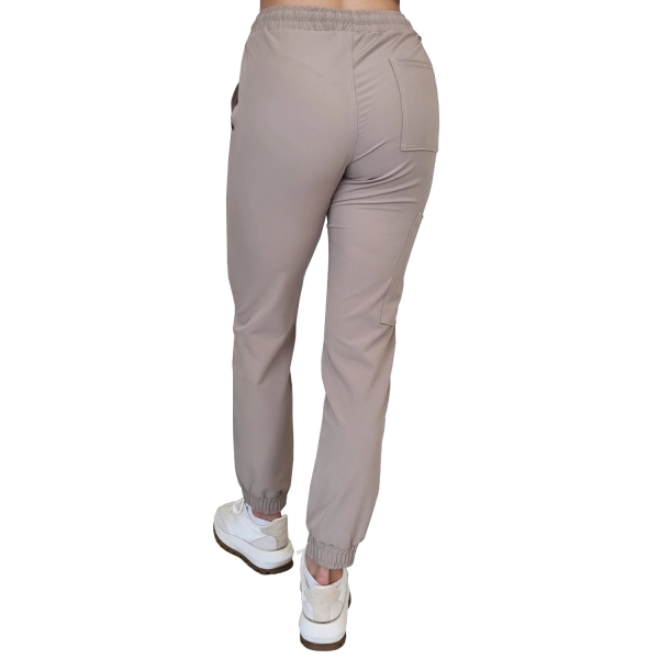 Joggery medyczne beżowe casual premium roz. 3XL