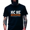 Koszulka Męska Młodzieżowa T-Shirt NIC NIE MUSZĘ Bawełna roz. S