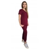 Komplet medyczny bordowy casual premium roz. XL