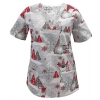 Bluza medyczna świąteczna bawełna 100% wzór W6 roz. M