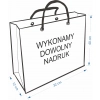 Torba Papierowa biała z Twoim Nadrukiem Logo 40cm/32cm/12/cm 10 sztuk