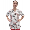 Bluza medyczna świąteczna bawełna 100% wzór W4 roz. 3XL