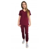 Komplet medyczny bordowy casual premium roz. XS