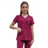 Bluza medyczna wiśnia casual premium roz. XL