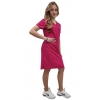 Sukienka medyczna amarantowa casual premium roz. 34