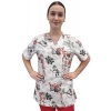 Bluza medyczna świąteczna bawełna 100% wzór W4 roz. 4XL