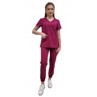 Komplet medyczny wiśnia casual premium roz. XL – komplet medyczny – strój medyczny