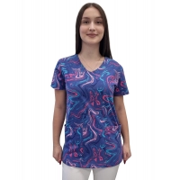Bluza medyczna W14 elastyczna bawełna roz. 3XL