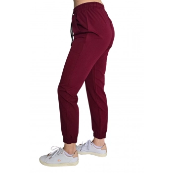 Joggery medyczne bordowe casual premium roz. S